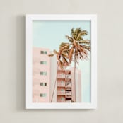 "Pastel Holidays" - Art Print in Peach Pearl by Rega - Framed