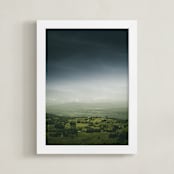 "Moodscape" - Art Print in Cool Blue by David Michuki - Framed