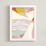"Push and Pull" - Art Print in Lavender by Alicia Schultz - Framed