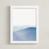 "High Above the Mountains" - Art Print in Cloudy Mist by Jacquelyn Sloane Siklos - Framed