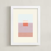 "Pastel Shade" - Art Print in Cloud by Baumbirdy - Framed