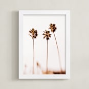 "Dreamscapes #4" - Art Print in Peach by Mike Sunu - Framed