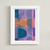 "Boho Screenprint II" - Art Print in Grape Funk by Jenna Skead - Framed