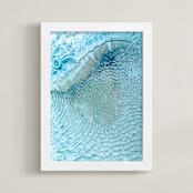 "sandbar" - Art Print in Seafoam Blue by Kaitlin Rebesco - Framed