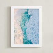 "Mystic Moments" - Art Print in Turquoise Green by Sea and Sky - Framed