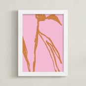 "Flower Shapes 2" - Art Print in Pink by Alicia Schultz - Framed
