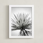 "Midsummer Haze" - Art Print in light hazy grey by Melissa Agular - Framed