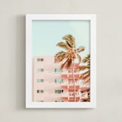 "Pastel Holidays" - Art Print in Peach Pearl by Rega - Framed