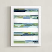 "Blue Skies Ahead" - Art Print in Blue Skies by Sara Hicks Malone - Framed