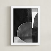 "Construct 32" - Art Print in Black & White by Ashleigh Ninos - Framed