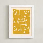 "Floor Plan" - Art Print in Honey by Beth Vassalo - Framed