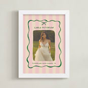 "Whimsical Stripes: Portrait Framed Photo" - Framed Photo in Raspberry Matcha by Vera Lim - Framed