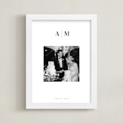 "Monogram: Square Framed Photo " - Framed Photo in White by Minted - Framed