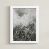 "Respire" - Art Print in Warm Grey by Janie Allen - Framed
