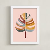 "Chic Monstera" - Art Print in Pink by lulu and isabelle - Framed