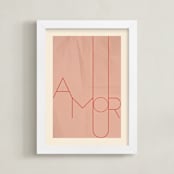 "Amour" - Art Print in blush by Morgan Kendall - Framed