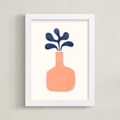 "Modern Vase #1" - Art Print in Blush by Field and Sky - Framed