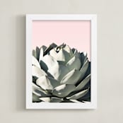 "Pink Agave" - Art Print in Blush by Wilder California - Framed
