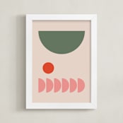 "Valentina" - Art Print in Olive by Alex Roda - Framed