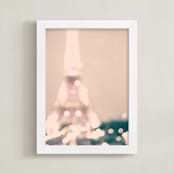 "Glittery & Romantic" - Art Print in Dusty Pink by Caroline Mint - Framed