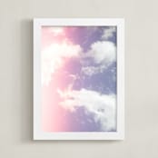 "Cotton Candy Clouds" - Art Print in Cotton Candy by Erin Beutel - Framed