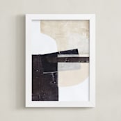 "Last Tuesday" - Art Print in Sand by Jennifer Daily - Framed