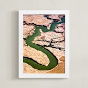 "The Grand Canyon" - Art Print in River Green by Elena Kulikova - Framed