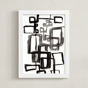 "Alternative Paths" - Art Print in Extreme Black by Bethania Lima - Framed