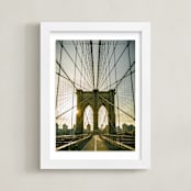 "Brooklyn Light" - Art Print in Sunrise Orange by Jason Derck - Framed