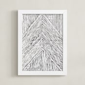 "Carved" - Art Print in Grey by Emily Kariniemi - Framed