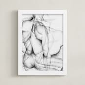 "More Alike than Not" - Art Print in Charcoal by Karen Kaul - Framed