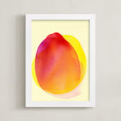 "My Portion" - Art Print in Deep Yellow by Jon Lai - Framed