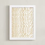 "The Rapids" - Art Print in Gold by rose lindo - Framed