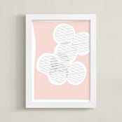 "Circle of Friends" - Art Print in Cotton Candy by Kisco Print Shop - Framed