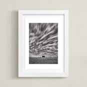 "Fireball" - Art Print in Stormy Sky Grey by Gabrial Reising - Framed