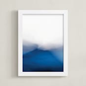 "Mirage" - Art Print in Navy by Karen Kardatzke - Framed