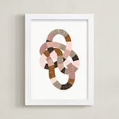 "Running in Circles" - Art Print in Sand by Pati Cascino - Framed