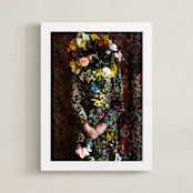 "Shes Blooming" - Art Print in Magical Rose by Theresa Bear - Framed