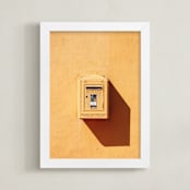 "La Poste" - Art Print in Bright Yellow by lulu and isabelle - Framed
