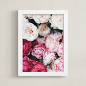 "peony palette" - Art Print in peony pink by Marabou Design - Framed