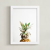 "Pining for Pineapple" - Art Print in pineapple green by Joni Tyrrell - Framed