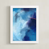 "The Kiss of Blue" - Art Print in Blue Kiss by AlisonJerry - Framed