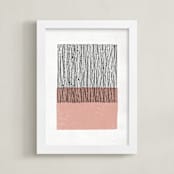 "Color Streak" - Art Print in Dusty Rose by Kiersten Garner - Framed