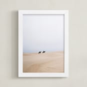 "Journey" - Art Print in light blue by Cade Cahalan - Framed