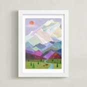 "Denali, Alaska" - Art Print in Majestic Purple by melanie mikecz - Framed