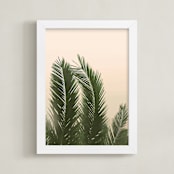 "Tropical Palm Tree" - Art Print in Golden by Wilder California - Framed