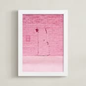 "The Pink Door" - Art Print in Pink by Jenna Gibson - Framed