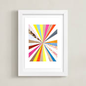 "Pinwheel 1" - Art Print in Rainbow by Shelley Kommers - Framed