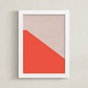 "Sunset Wall" - Art Print in White by MinimalType - Framed