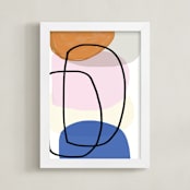 "Old Bubbles" - Art Print in White by Becca Robinson - Framed